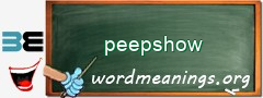 WordMeaning blackboard for peepshow